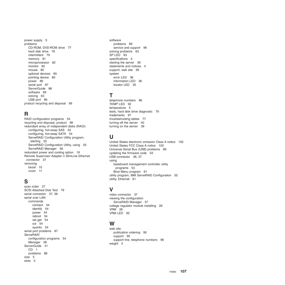 IBM Type 7977 manual Vrm Led 