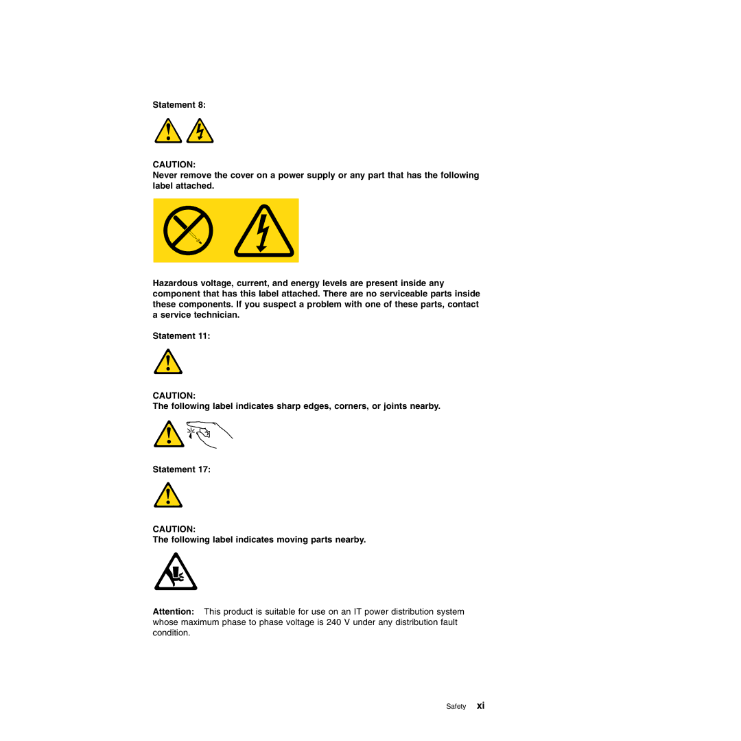 IBM Type 7977 manual Safety 