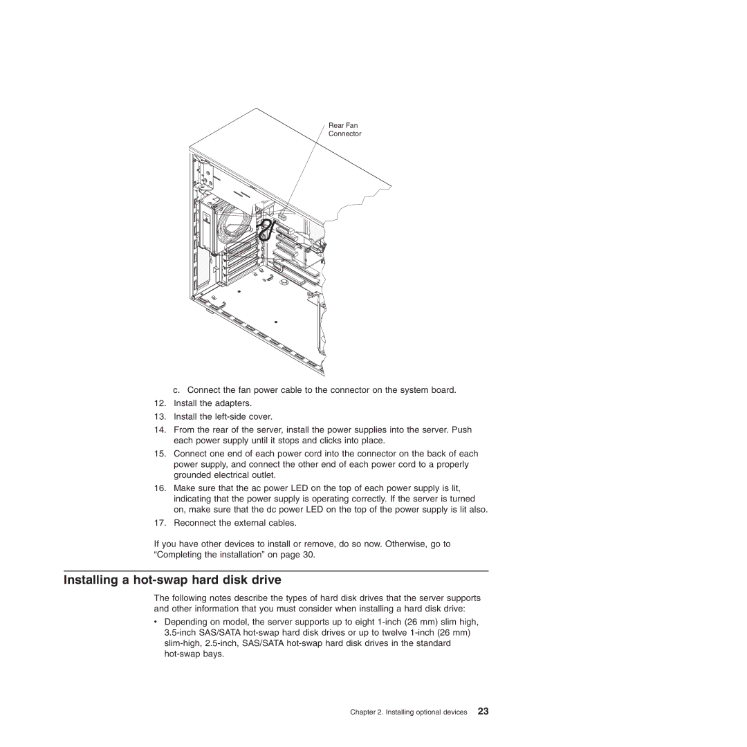 IBM Type 7977 manual Installing a hot-swap hard disk drive 