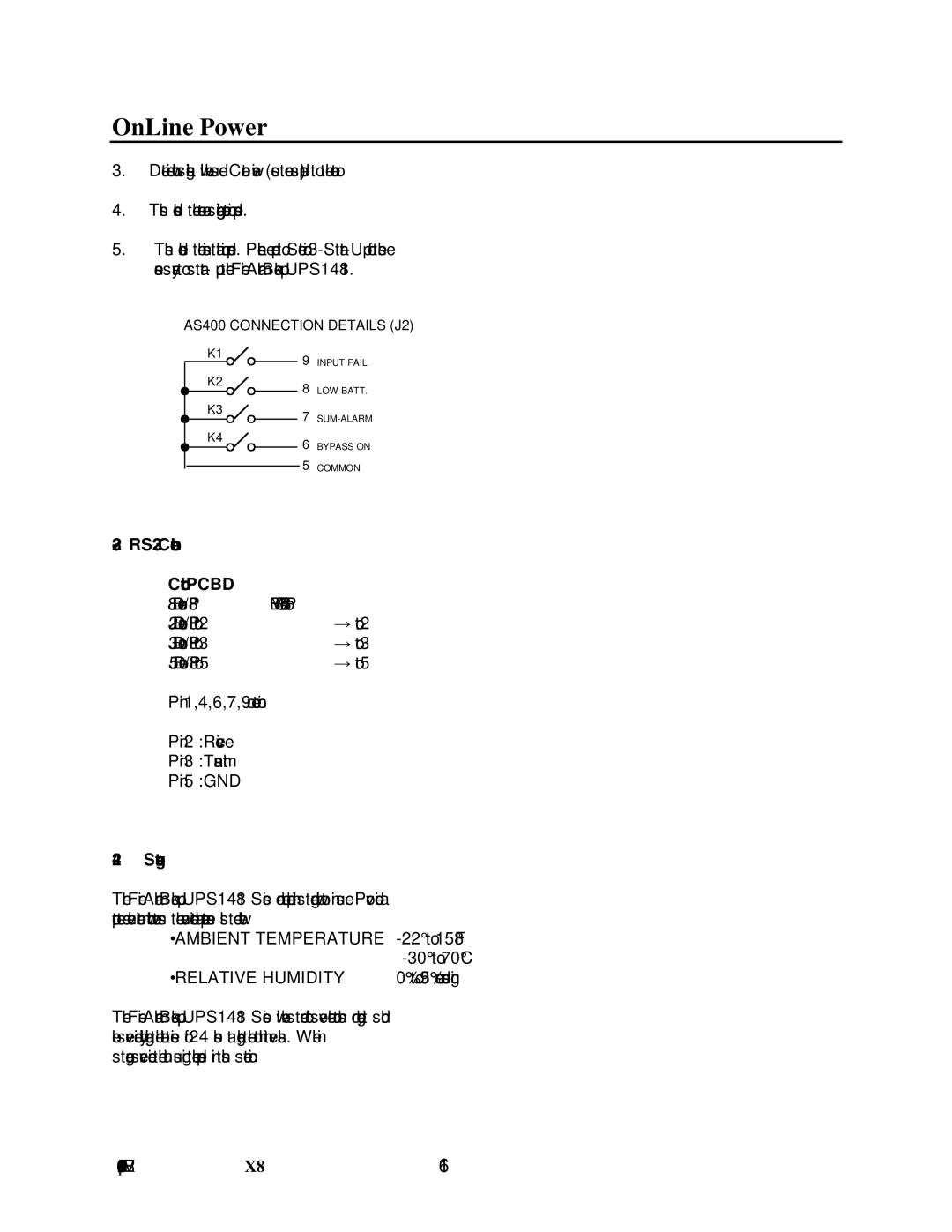 IBM UPS1481 UNIT user manual 2 RS232 Connection Control Pcbd 