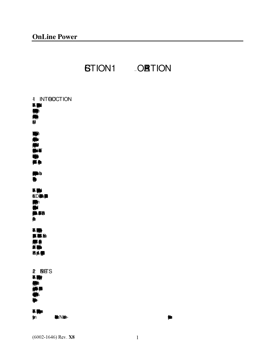 IBM UPS1481 UNIT user manual Operation 