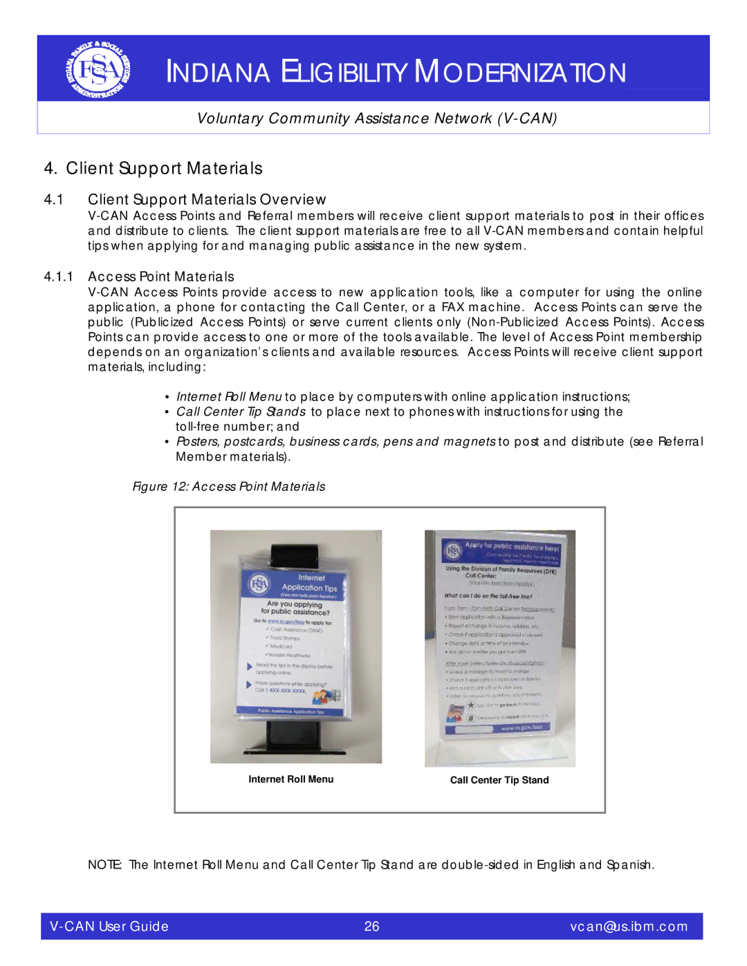 IBM V-CAN manual Client Support Materials Overview, Access Point Materials 