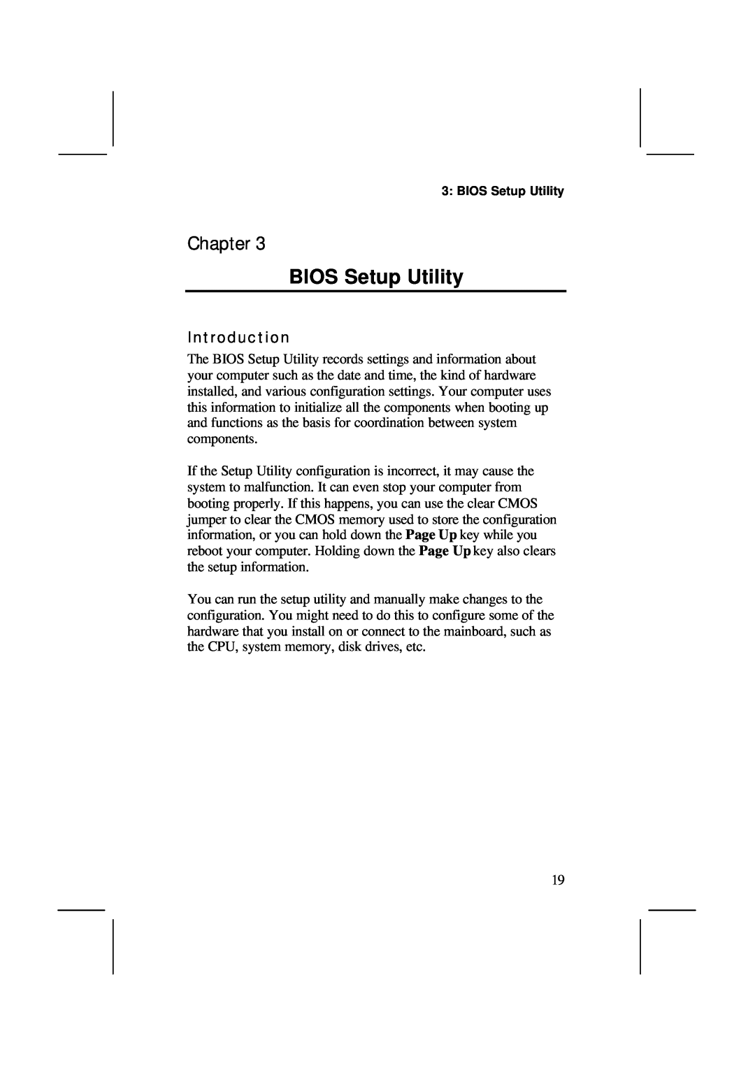 IBM MS7308D/E, V1.6 S63X/JUNE 2000 user manual Chapter BIOS Setup Utility, Introduction 