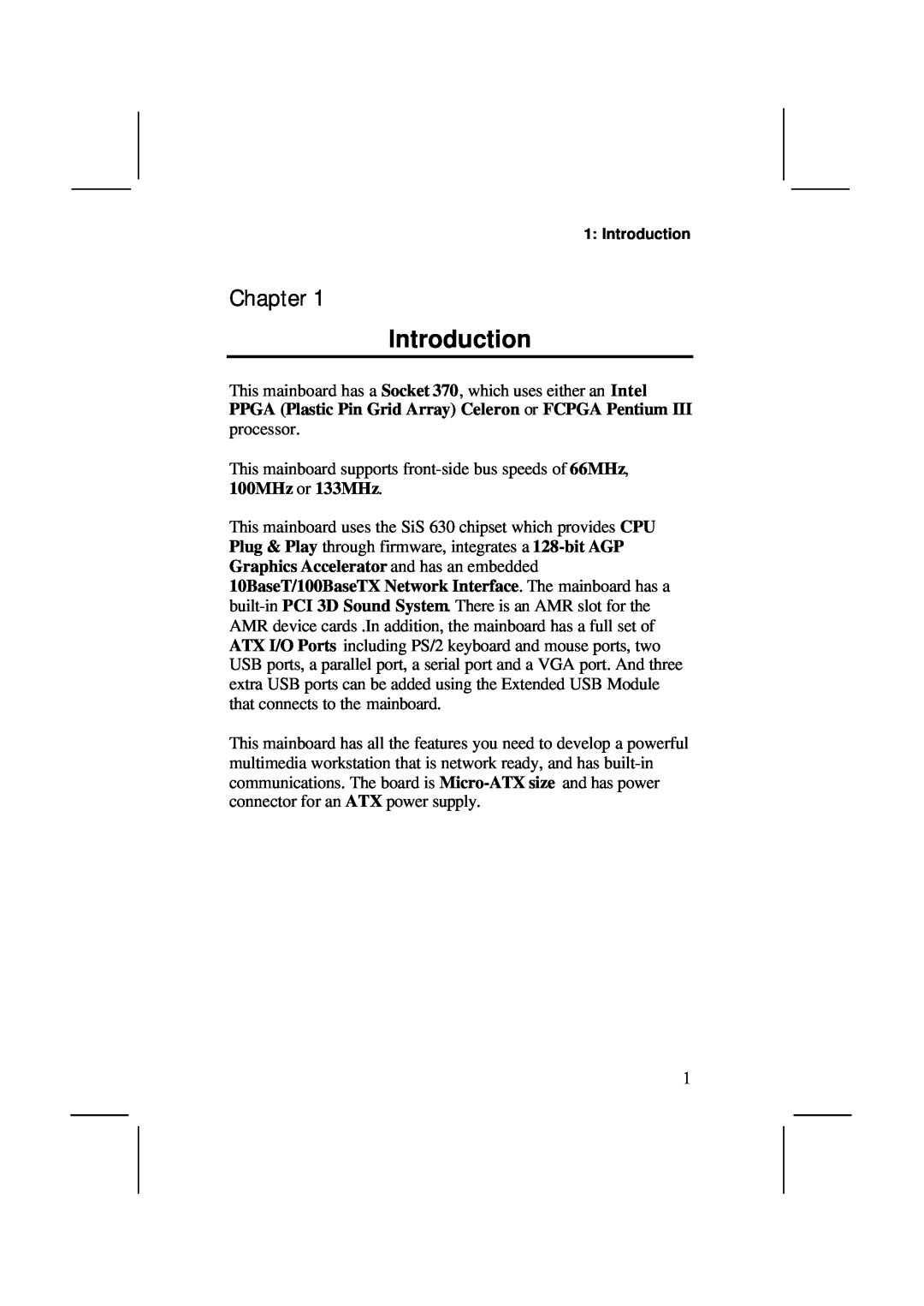 IBM MS7308D/E, V1.6 S63X/JUNE 2000 user manual Chapter Introduction 