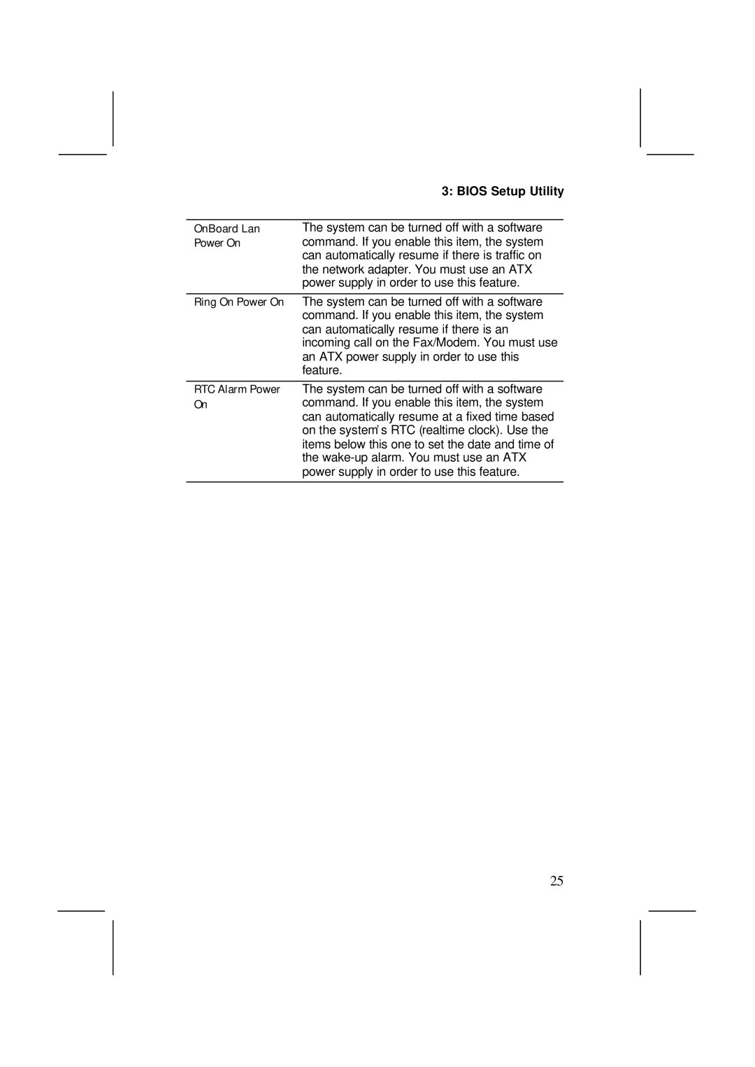 IBM MS7308D/E, V1.6 S63X/JUNE 2000 user manual Bios Setup Utility OnBoard Lan Power On, RTC Alarm Power On 