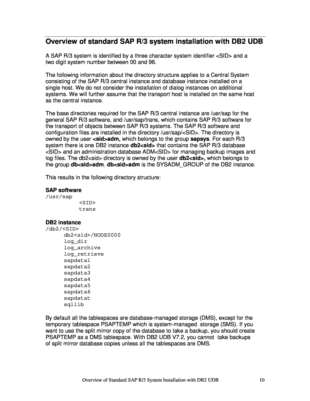 IBM V7.2 manual Overview of standard SAP R/3 system installation with DB2 UDB, SAP software 
