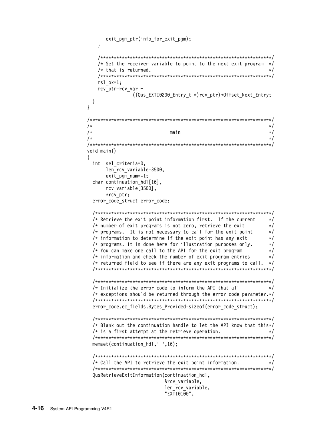 IBM Version 4 manual 16System API Programming V4R1 