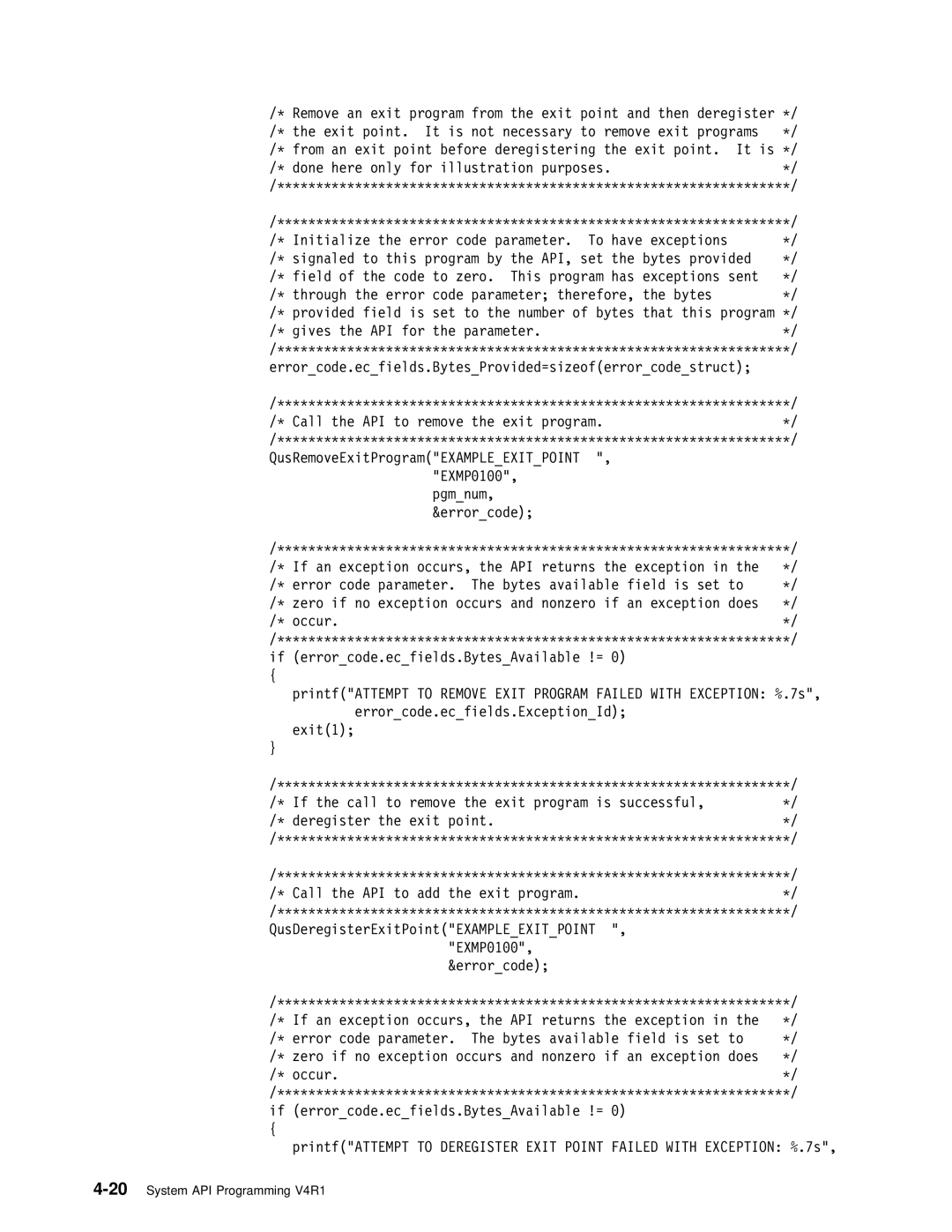 IBM Version 4 manual 20System API Programming V4R1 