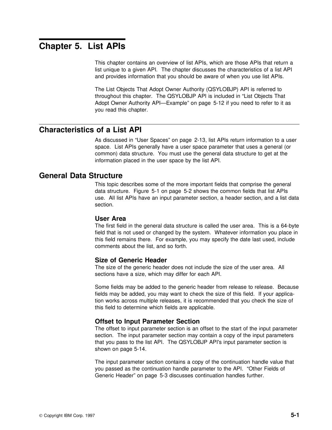 IBM Version 4 manual Characteristics of a List, General Data Structure 