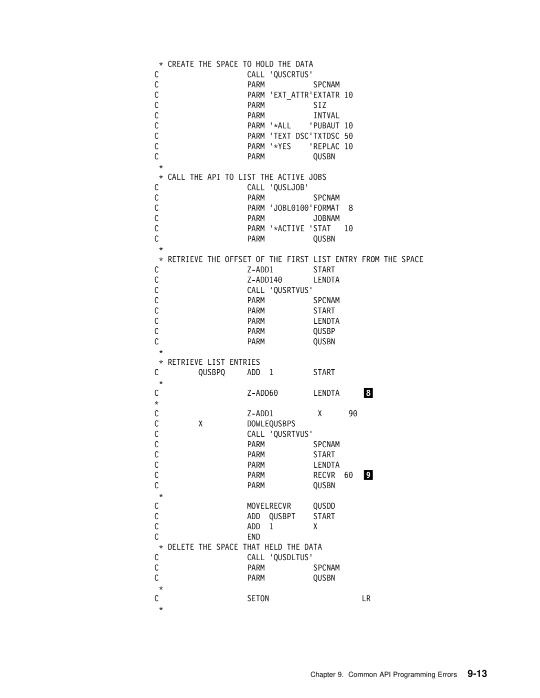 IBM Version 4 manual Qusbn \ Retrieve List Entries Qusbpq ADD Start 