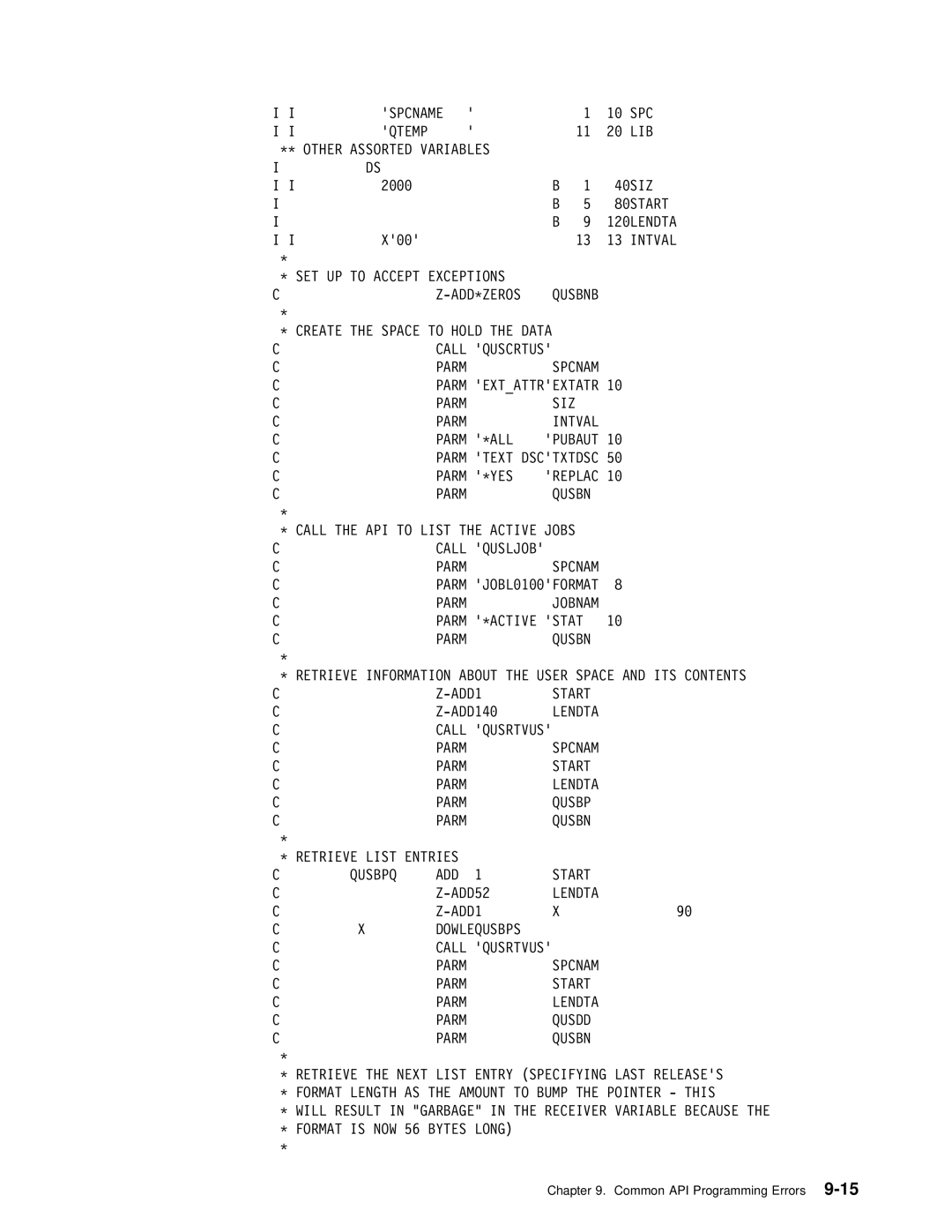 IBM Version 4 manual Qusbn \ Call the API to List the Active Jobs, ADD1 Dowlequsbps 