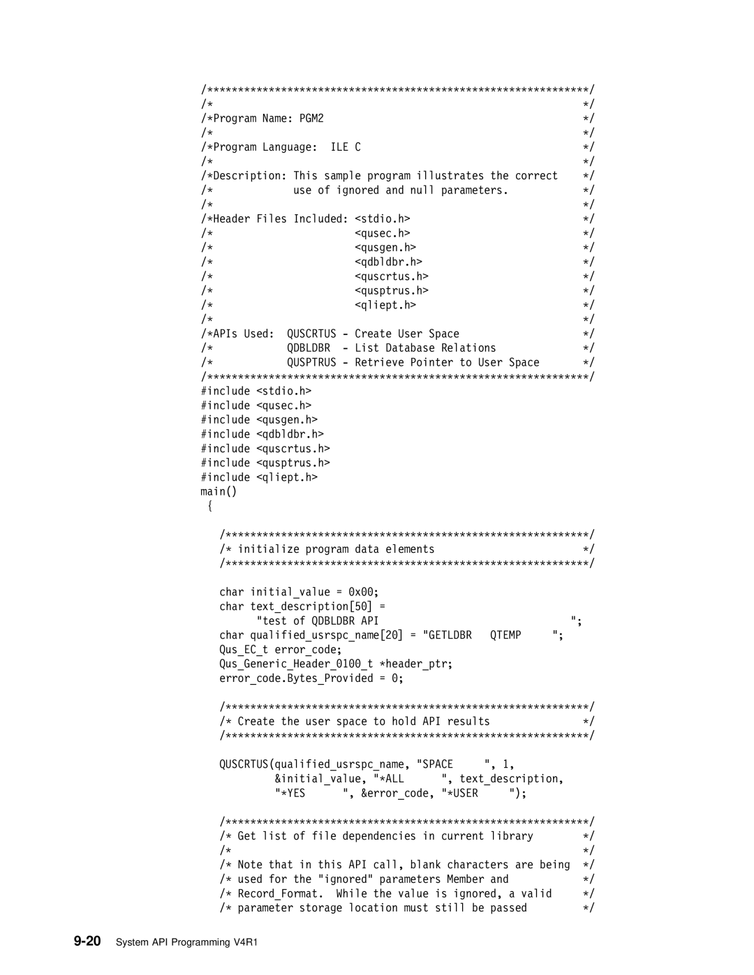 IBM Version 4 manual 20System API Programming V4R1 