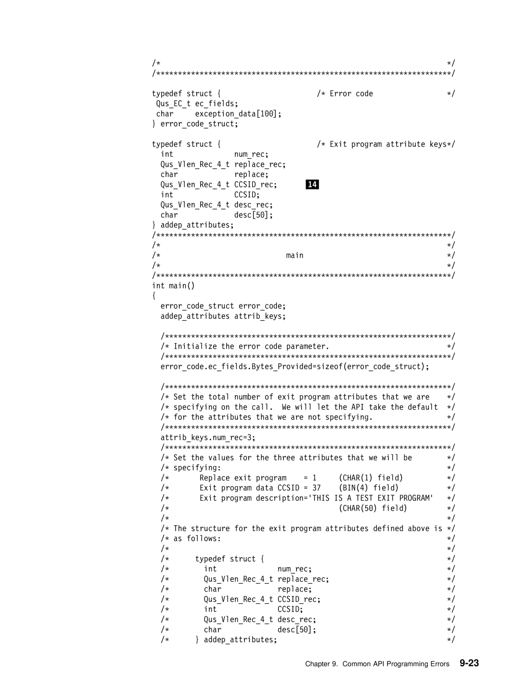 IBM Version 4 manual QusVlenRec4t descrec Char Desc5ð Addepattributes 