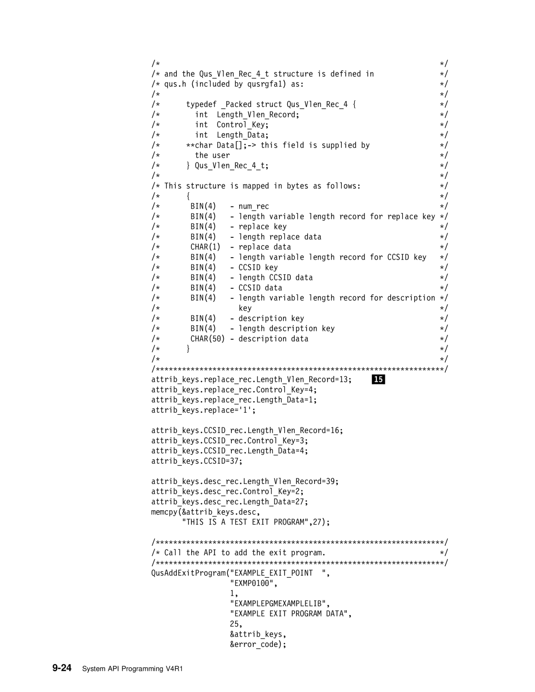 IBM Version 4 manual CHAR1, This is a Test Exit PROGRAM,27 