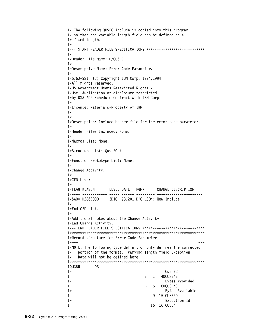 IBM Version 4 manual FLAG Reason Level Date Pgmr 