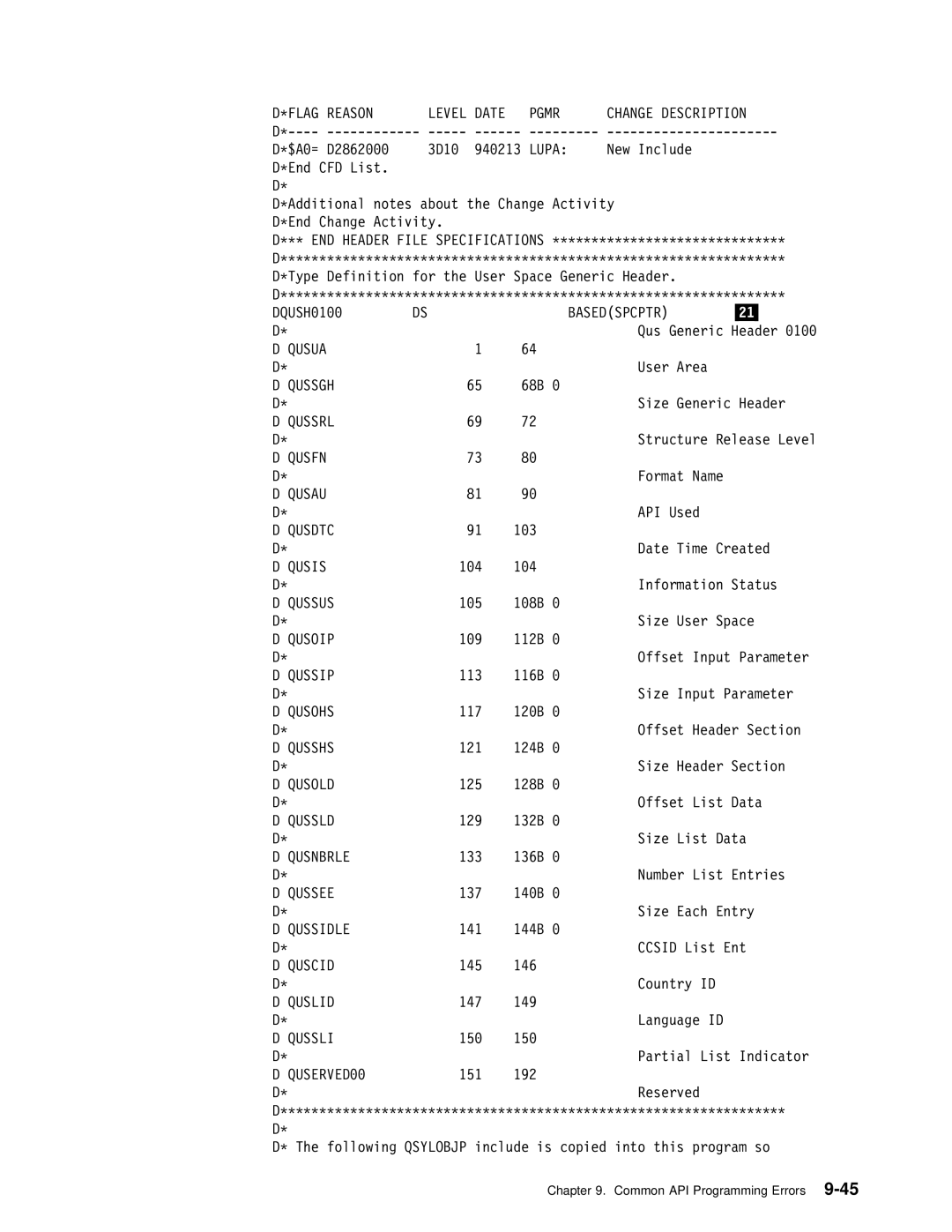 IBM Version 4 manual Lupa, Basedspcptr 