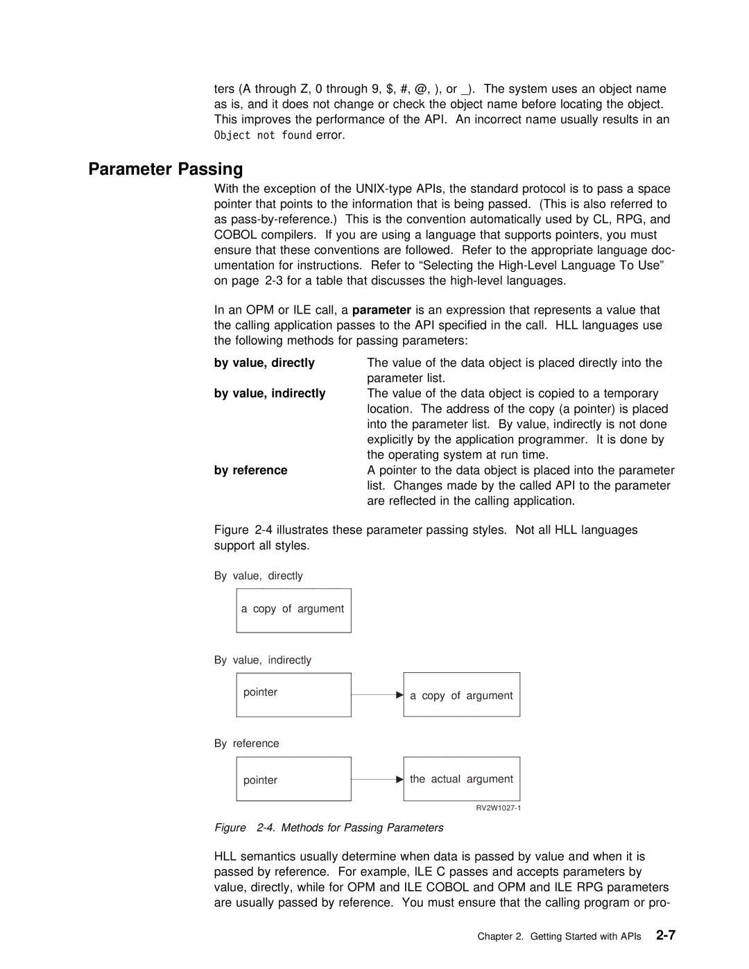 IBM Version 4 Parameter Passing, Value of the data object is placed directl, Parameter List, Langua, Support All Styles 