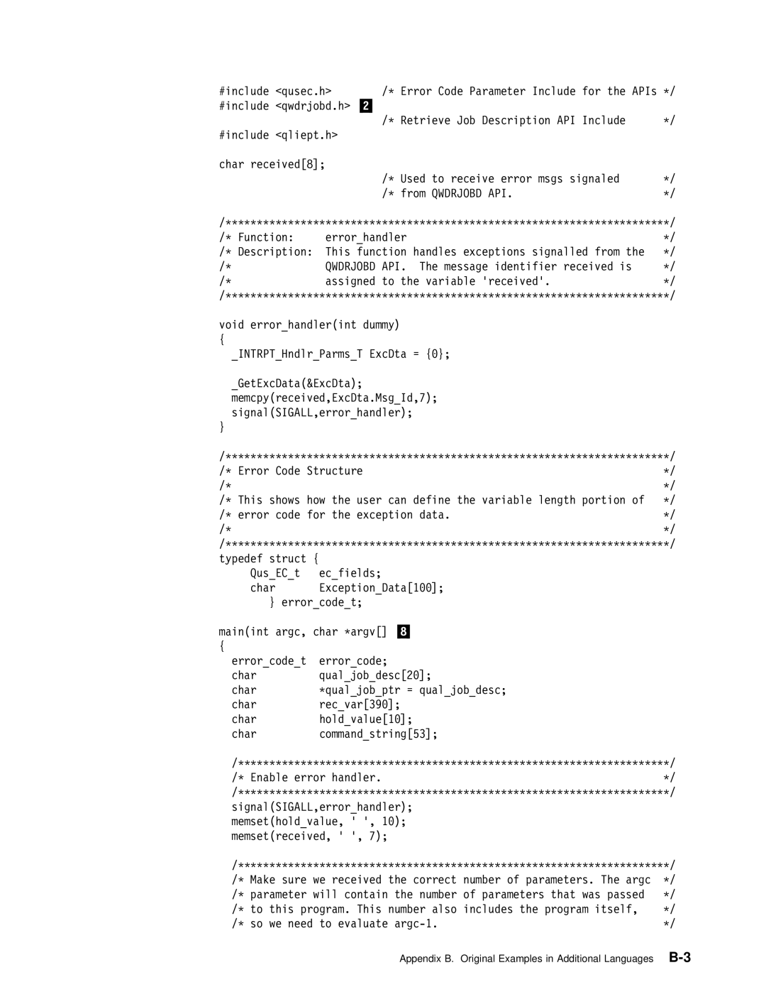 IBM Version 4 manual Appendix Original Examples in Additional 