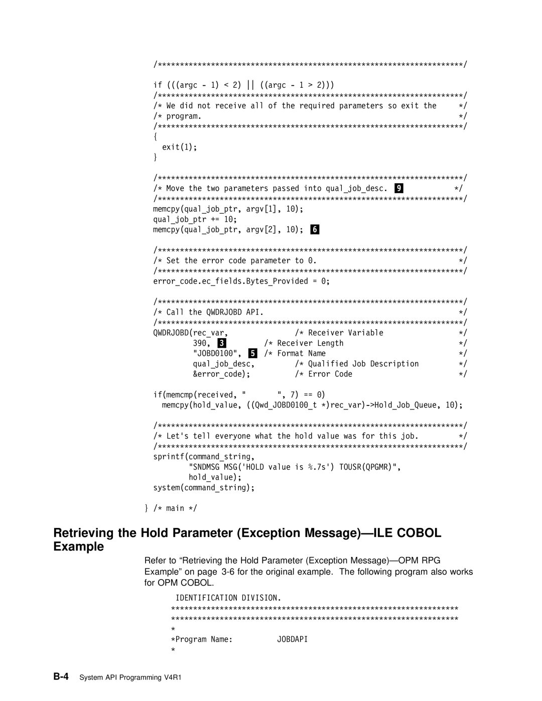 IBM Version 4 manual Message-ILE Cobol, Identification Division 