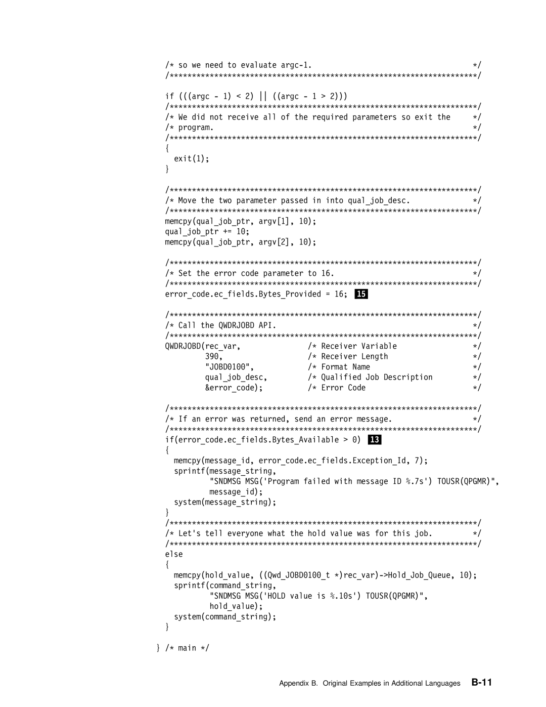 IBM Version 4 manual Appendix B. Original Examples in Additional BLanguages-11 