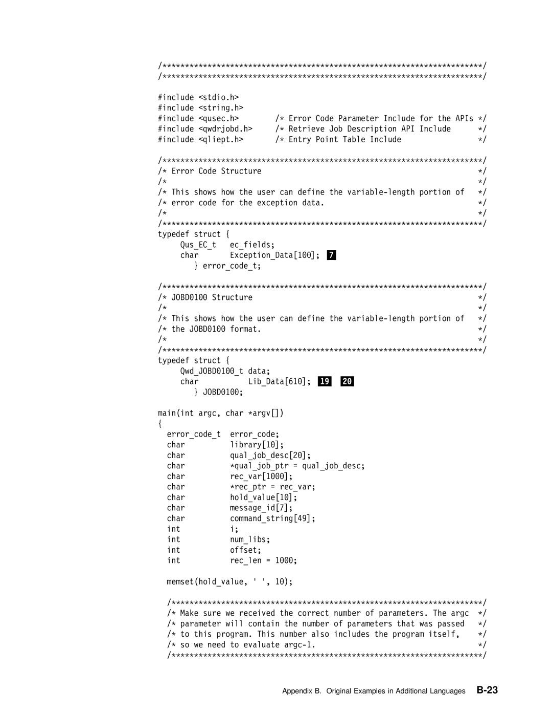 IBM Version 4 manual Appendix B. Original Examples in Additional 