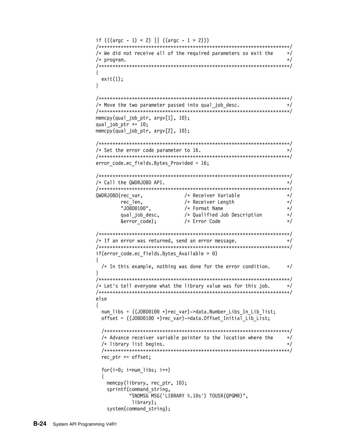 IBM Version 4 manual 24System API Programming V4R1 