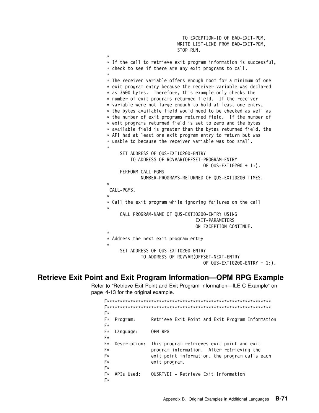 IBM Version 4 manual Appendix B. Original Examples in Additional BLanguages 