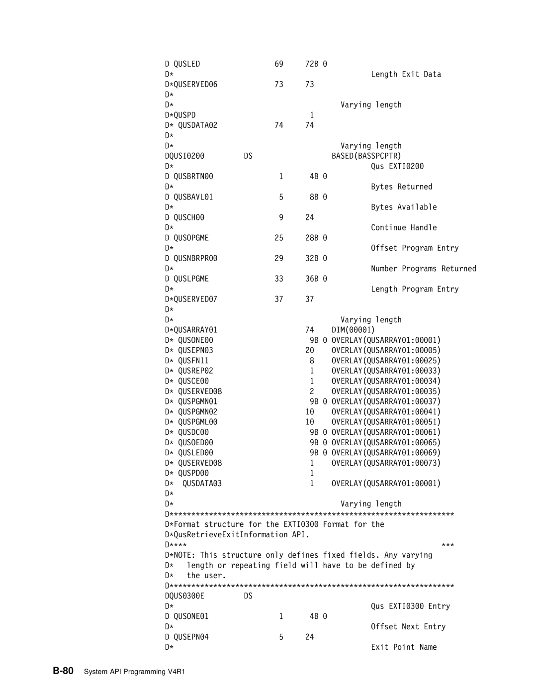 IBM Version 4 manual Qusled, Quspd, Qusopgme, Quslpgme, QUSFN11 