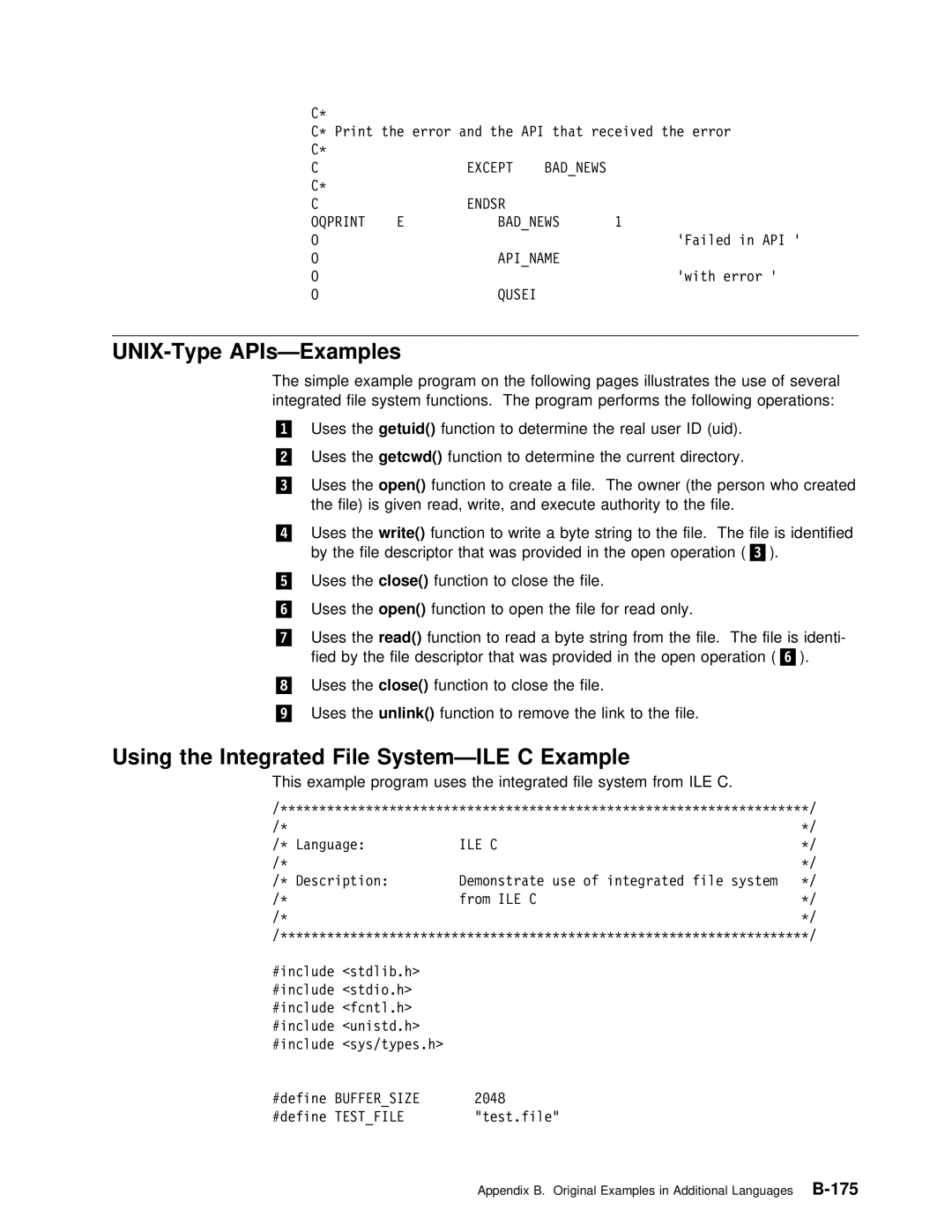 IBM Version 4 manual UNIX-Type APIs-Examples, Theread 