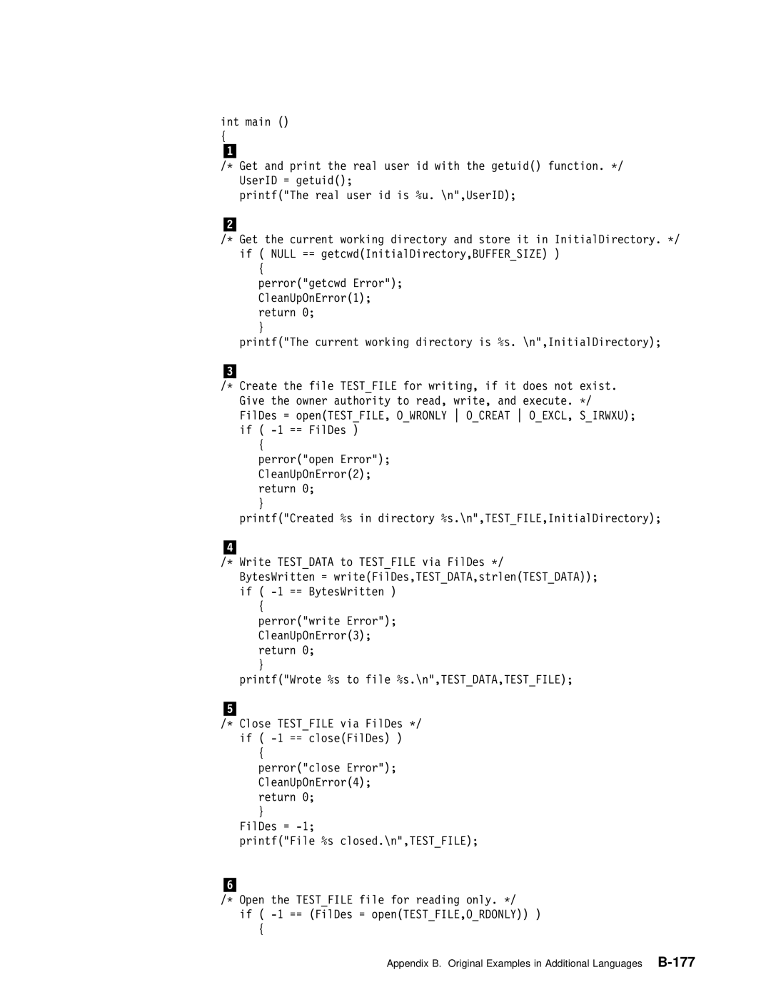 IBM Version 4 manual Appendix B. Original Examples in Additional BLanguages-177 