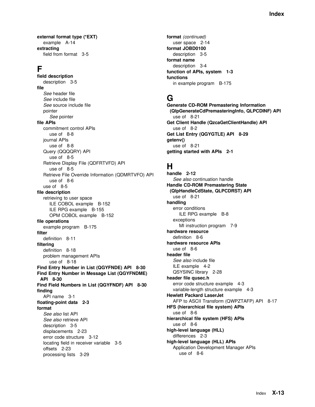 IBM Version 4 manual Type EXT 