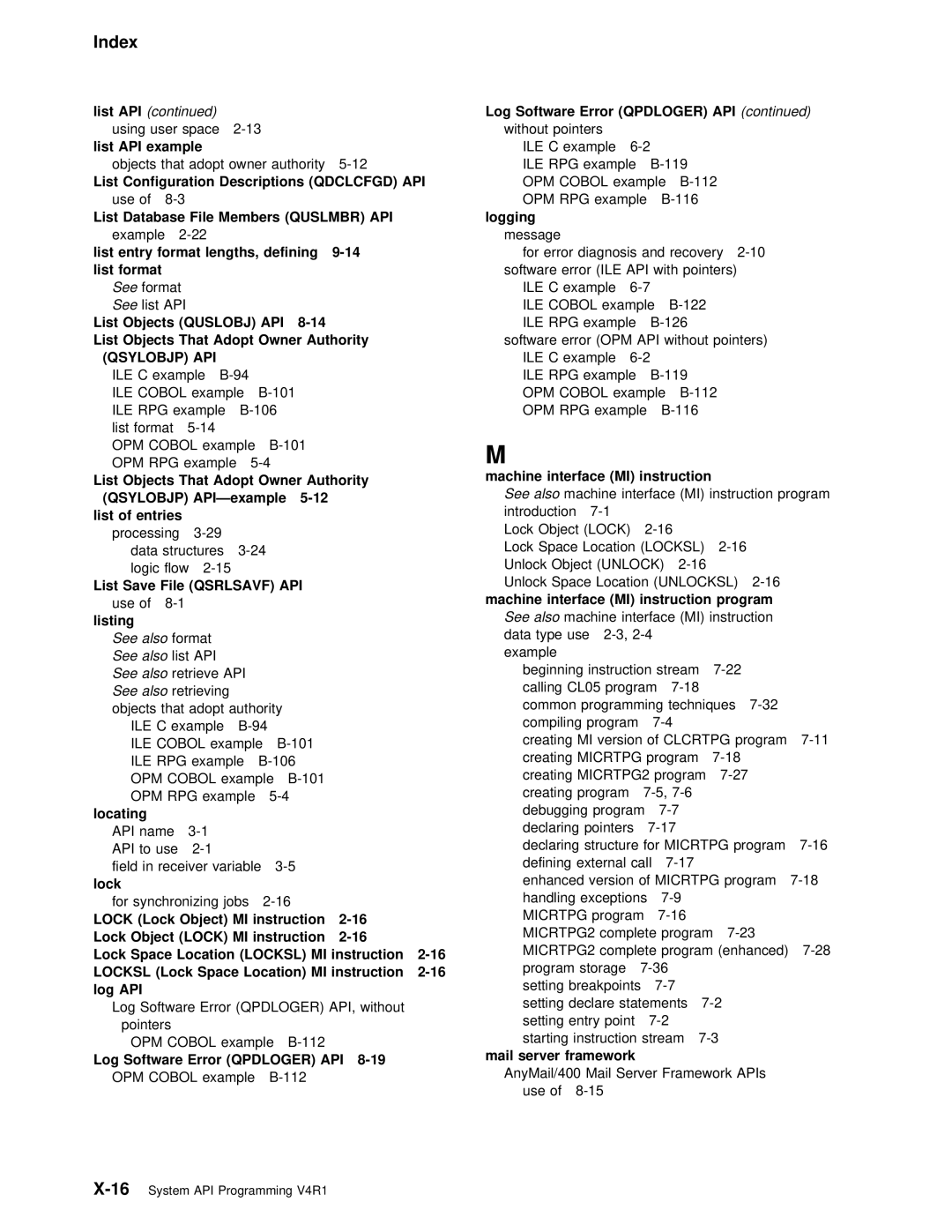 IBM Version 4 manual Listing 