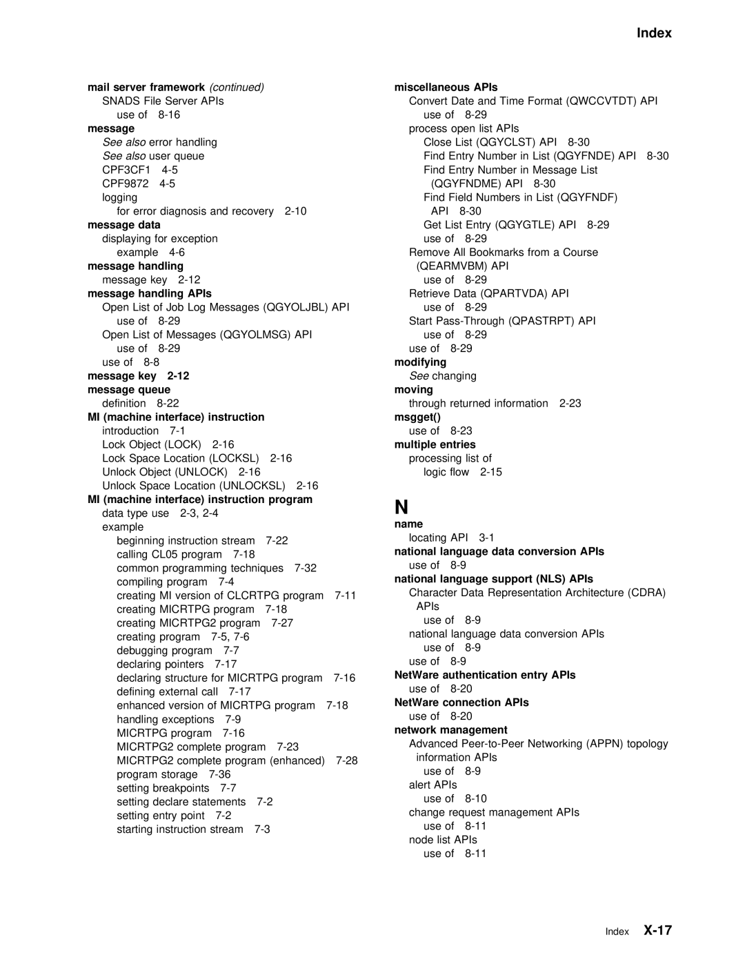 IBM Version 4 manual Message key 