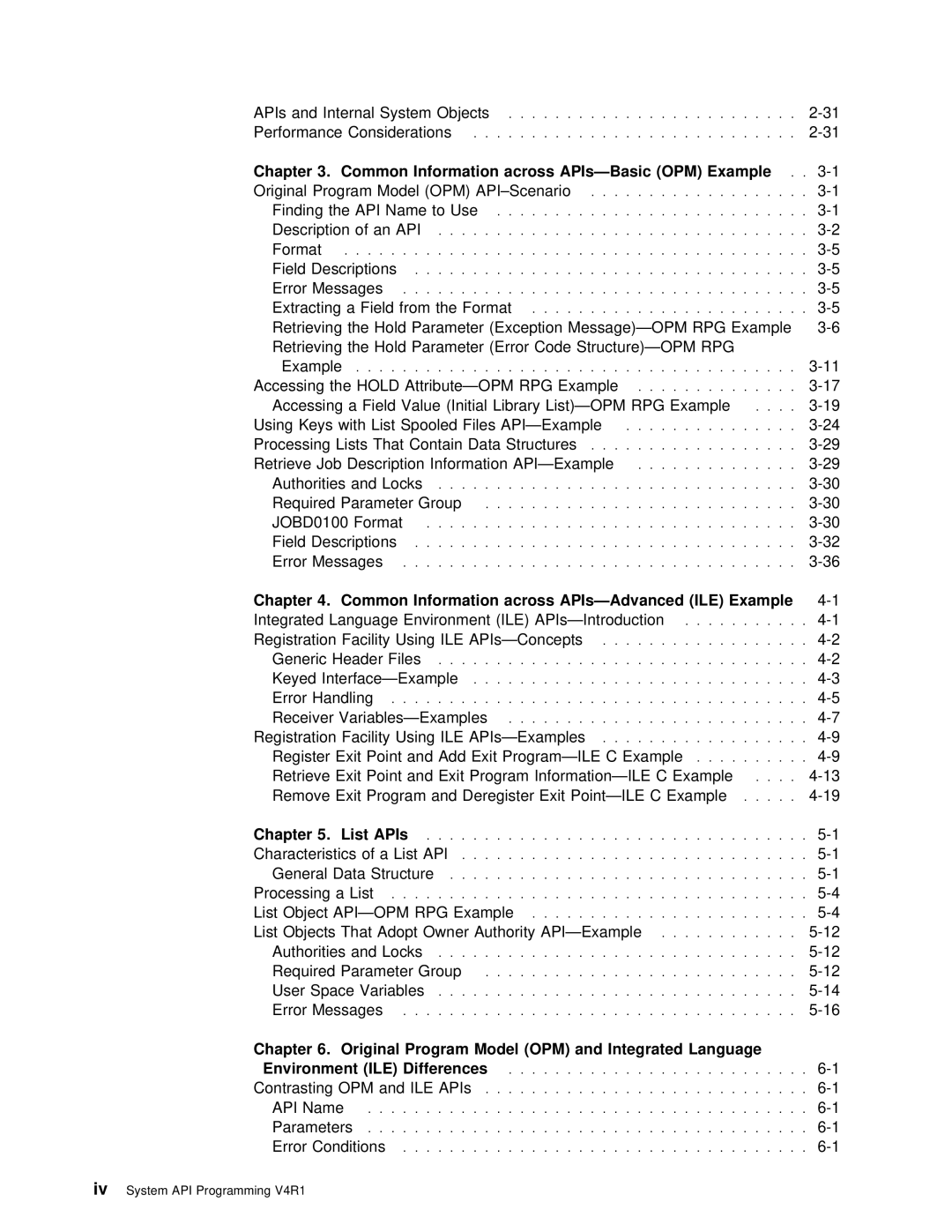 IBM Version 4 manual Chapter, Hold, Rpg, Across, ILE Example 