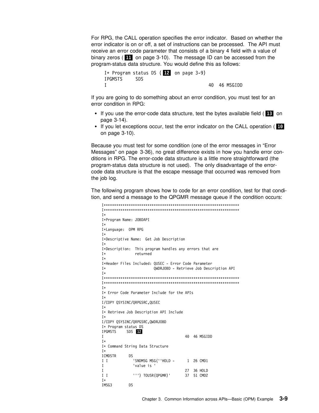 IBM Version 4 manual Ipgmsts SDS Msgidd, Opm Rpg 