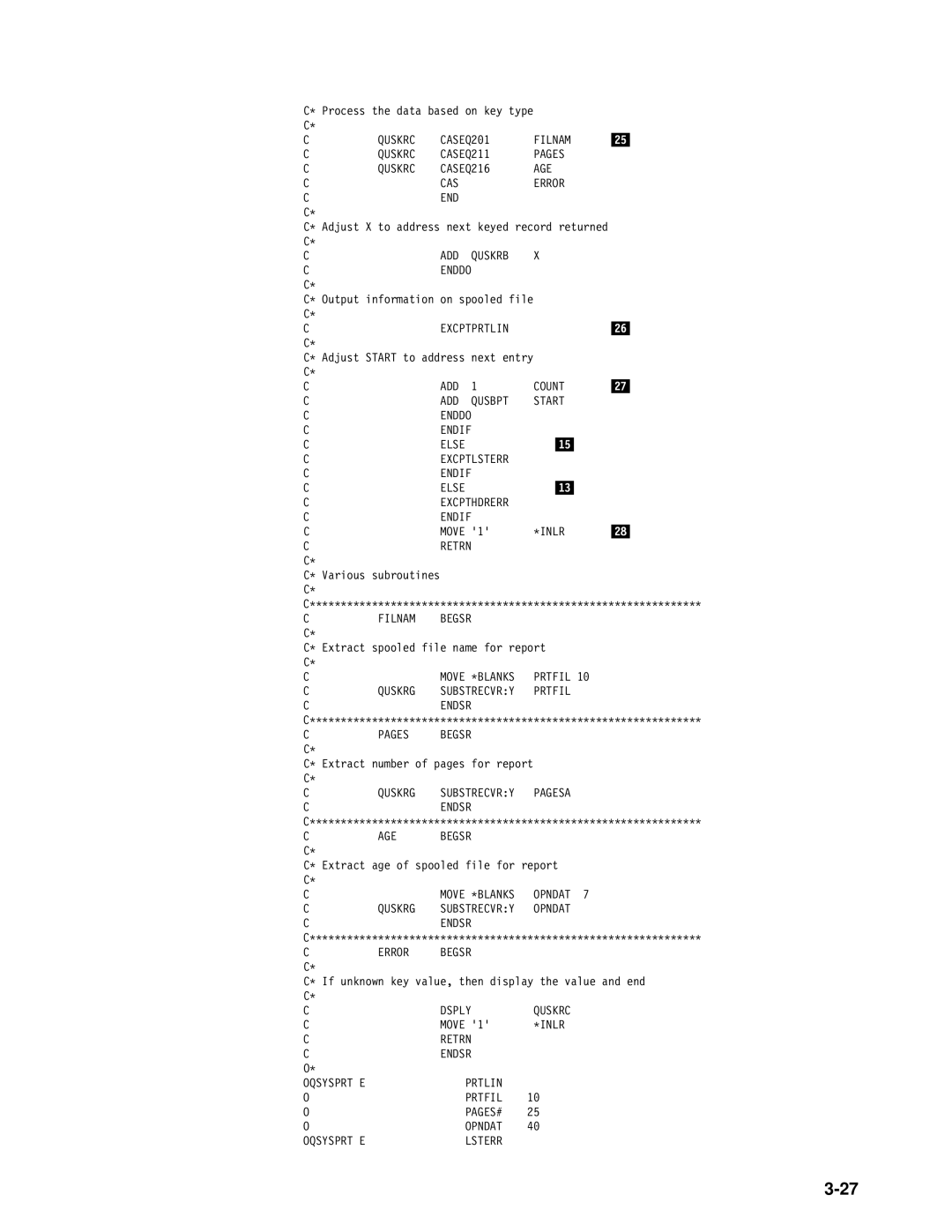 IBM Version 4 manual Common Information across APIs-Basic OPM 3-Example27 