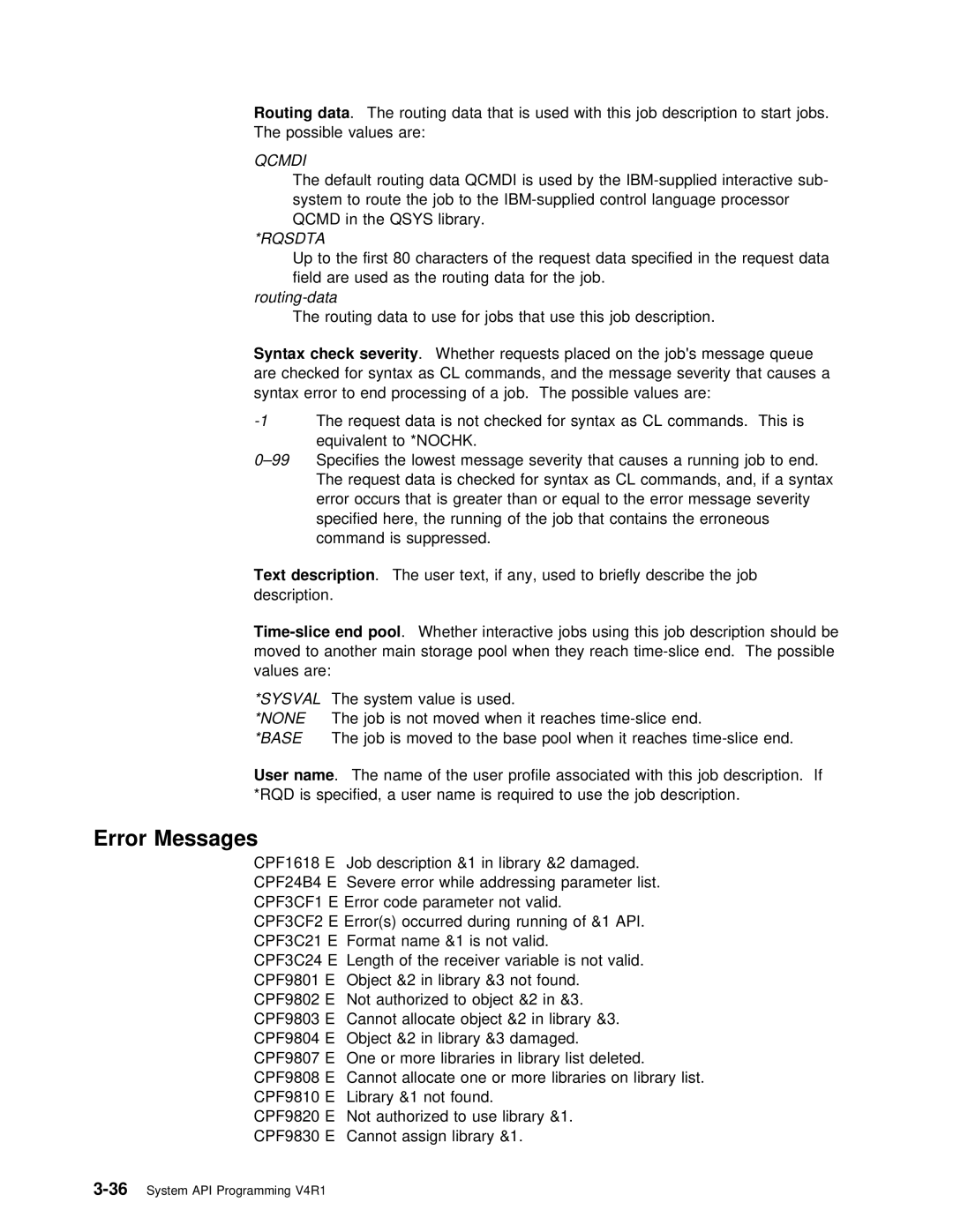 IBM Version 4 manual Data, Text Description, Rqd 