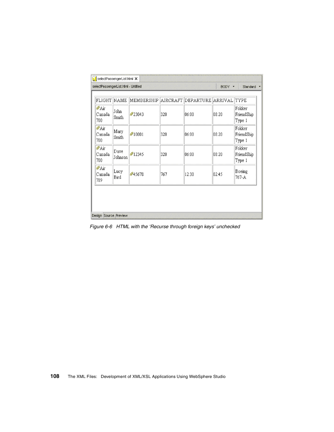 IBM Version 5 manual Html with the ‘Recurse through foreign keys’ unchecked 