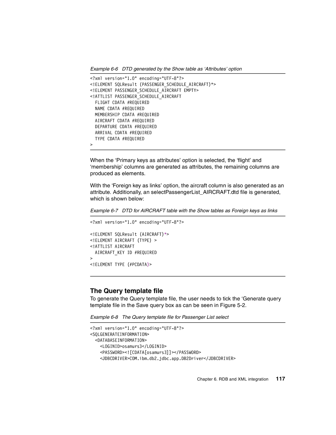 IBM Version 5 manual Query template file, Flight Cdata #REQUIRED 