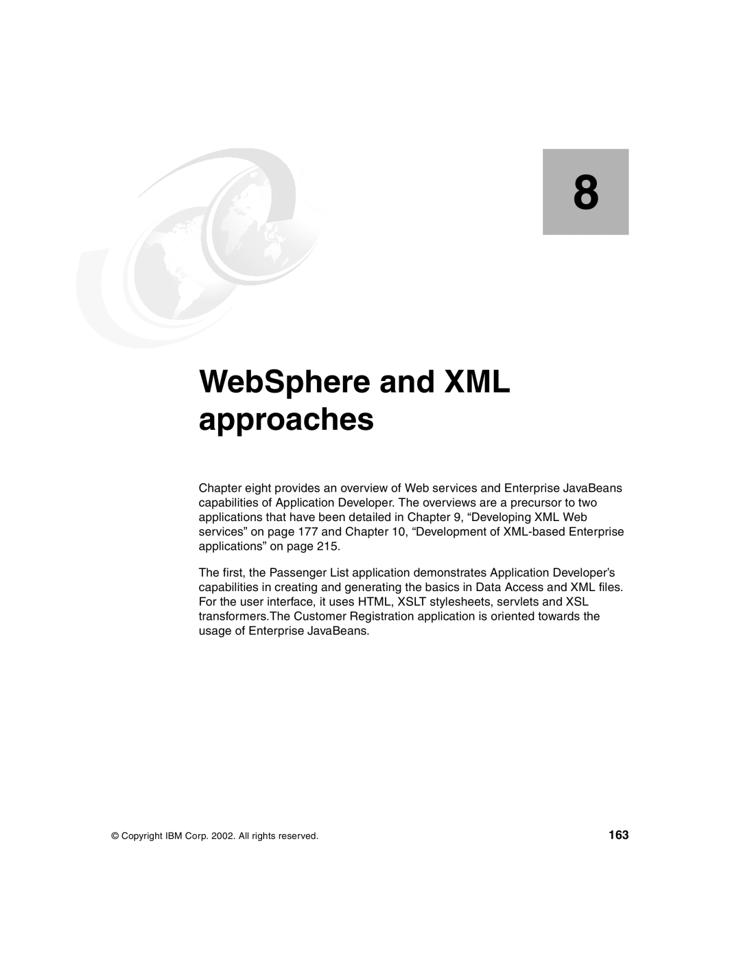 IBM Version 5 manual WebSphere and XML approaches, 163 