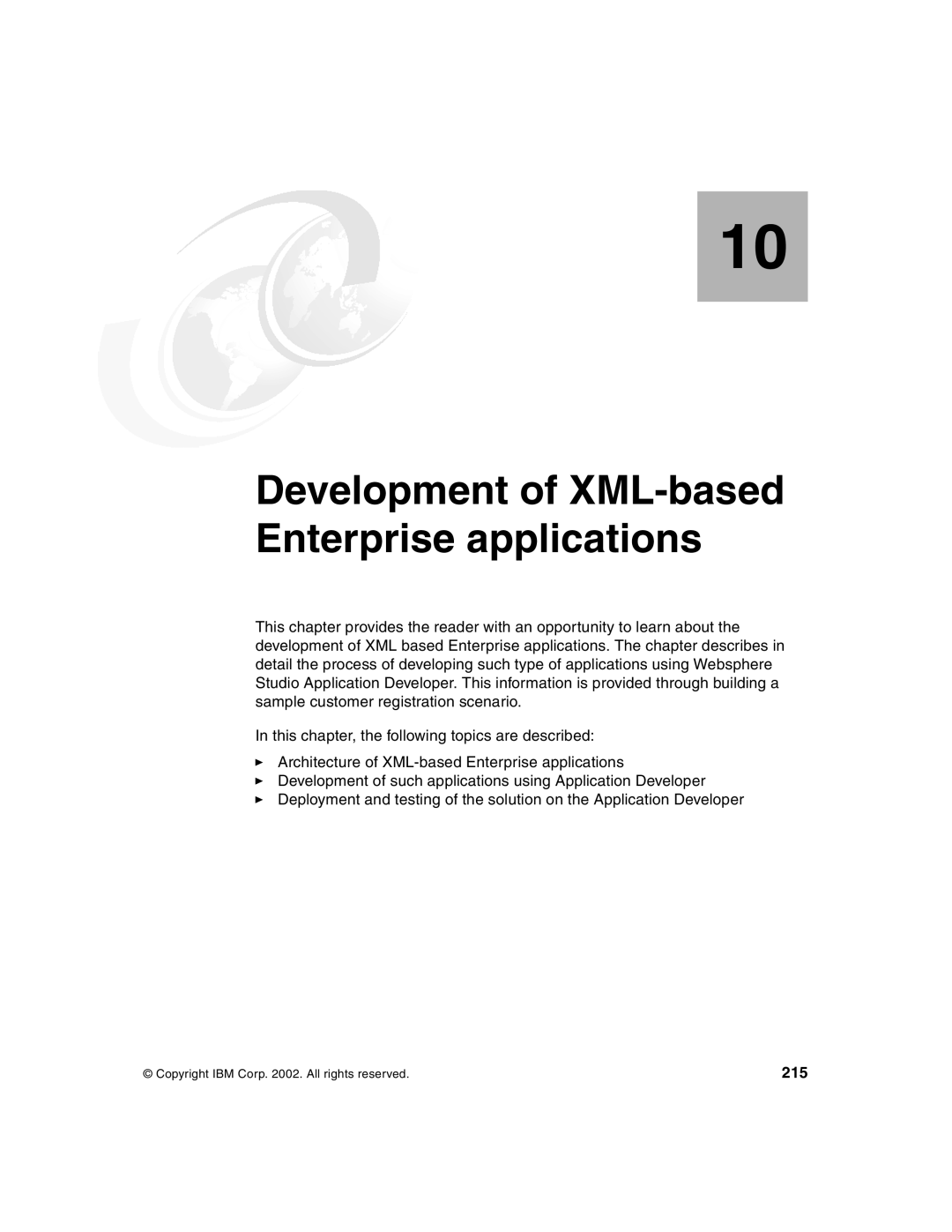 IBM Version 5 manual Development of XML-based Enterprise applications, 215 