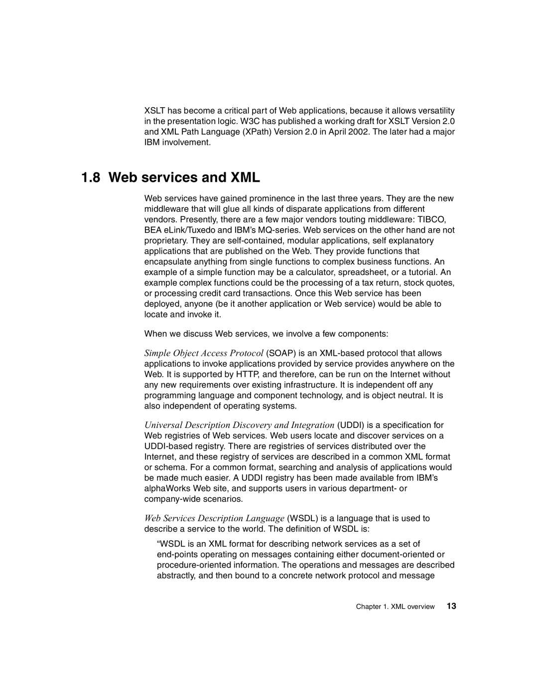 IBM Version 5 manual Web services and XML 