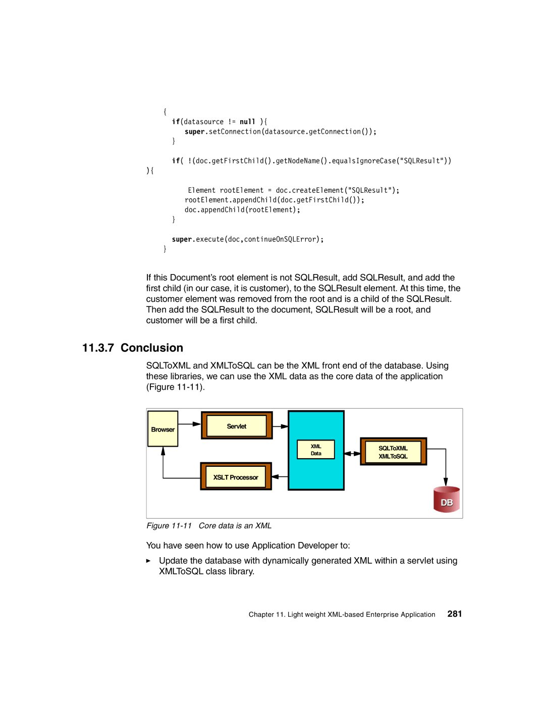 IBM Version 5 manual Conclusion, Core data is an XML 