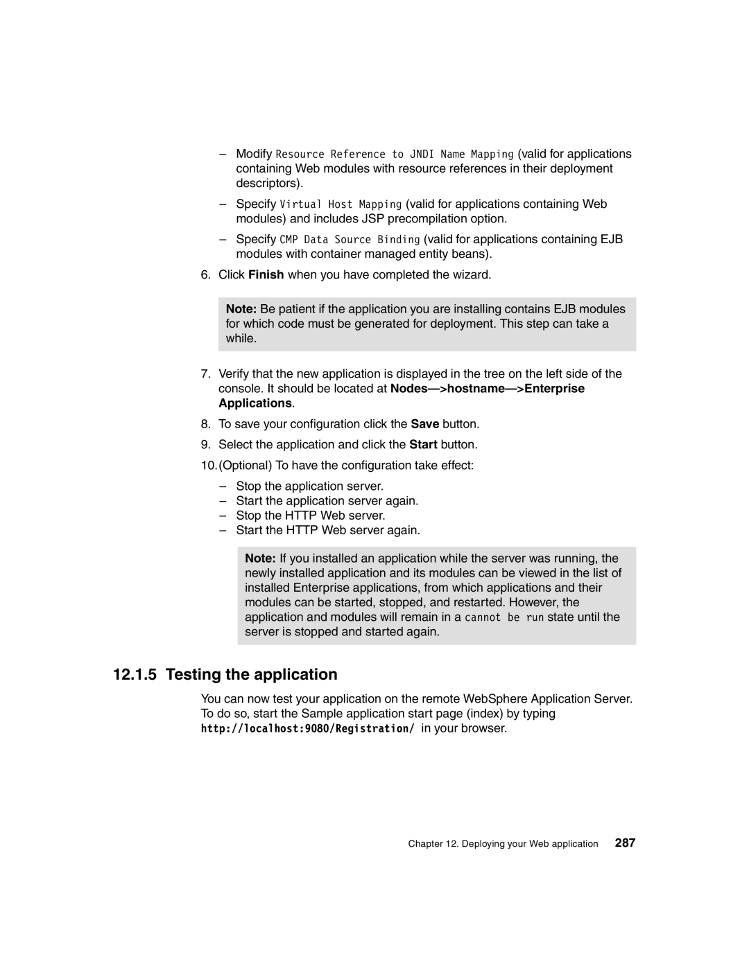 IBM Version 5 manual Testing the application 