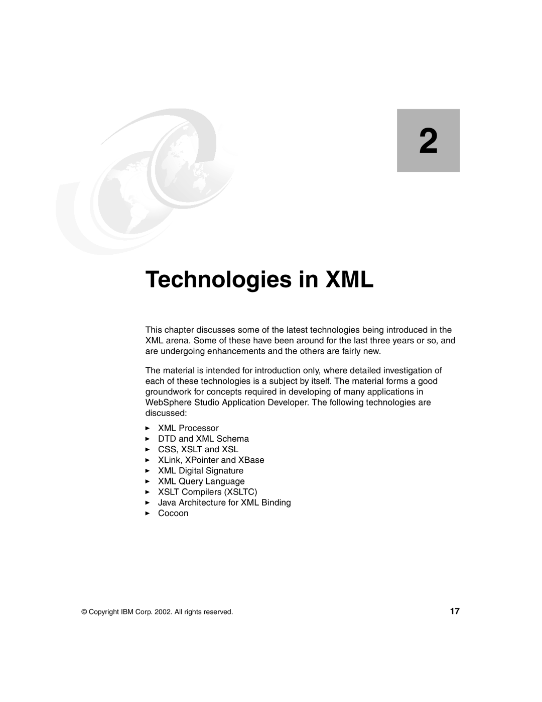 IBM Version 5 manual Technologies in XML 