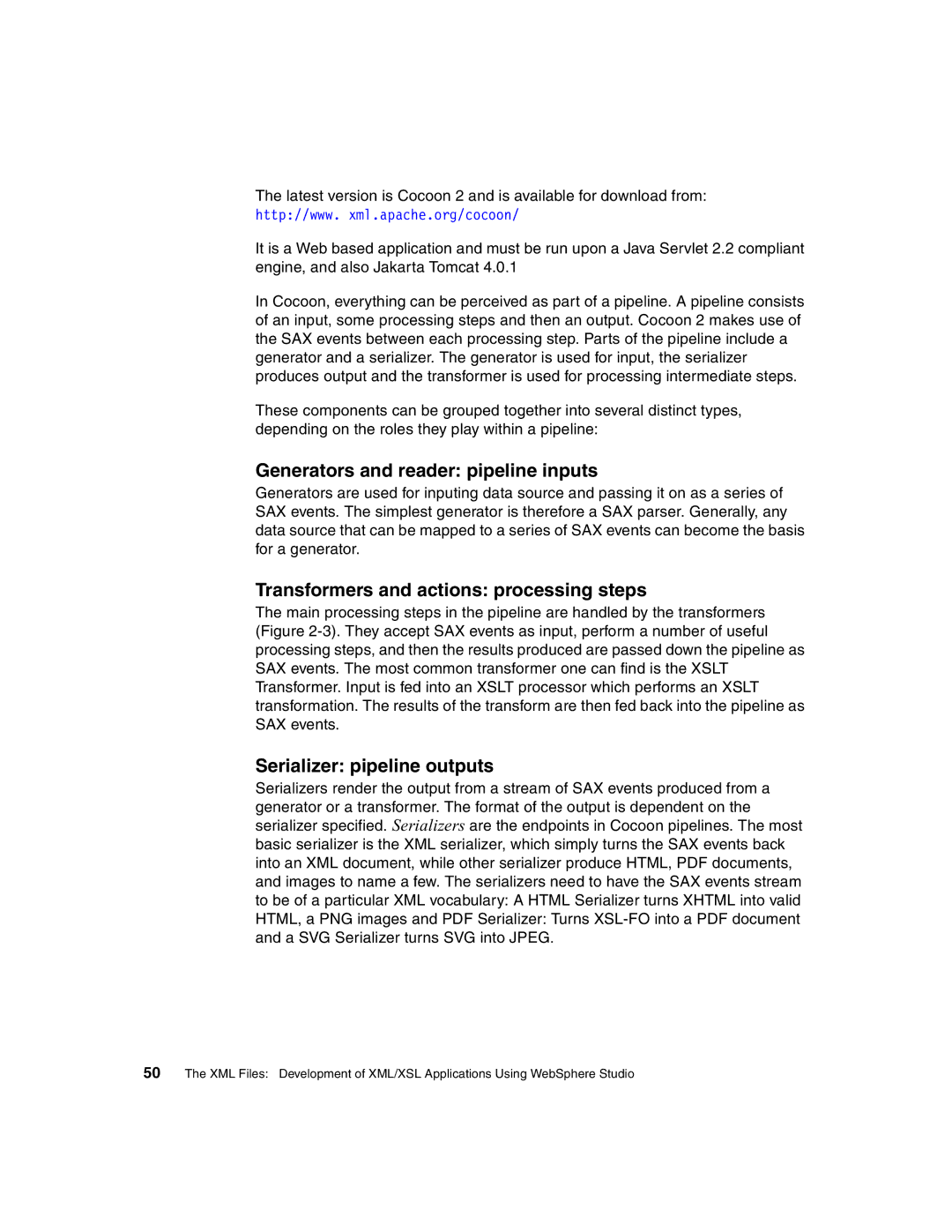 IBM Version 5 manual Generators and reader pipeline inputs, Transformers and actions processing steps 