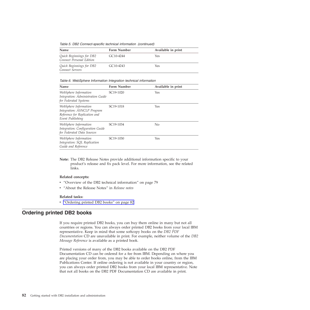 IBM VERSION 9 manual Ordering printed DB2 books 