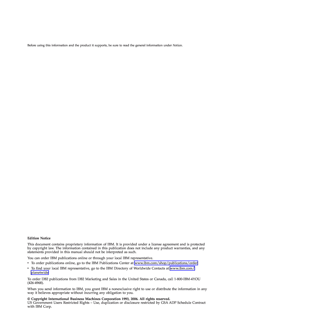 IBM VERSION 9 manual Edition Notice 
