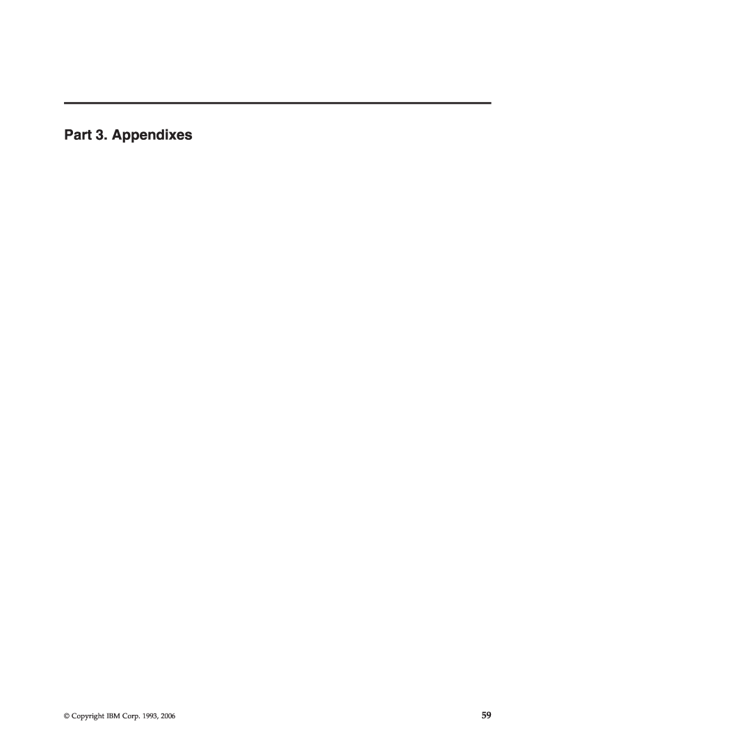 IBM VERSION 9 manual Part 3. Appendixes, Copyright IBM Corp. 1993 