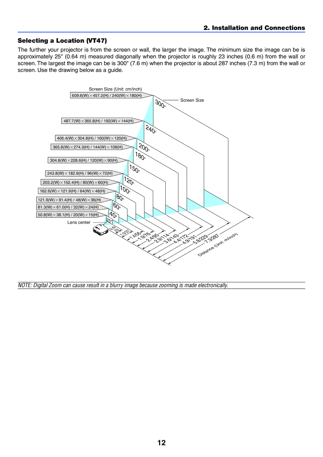 IBM VT575, VT470, VT676, VT670 manual 240, Installation and Connections Selecting a Location VT47 